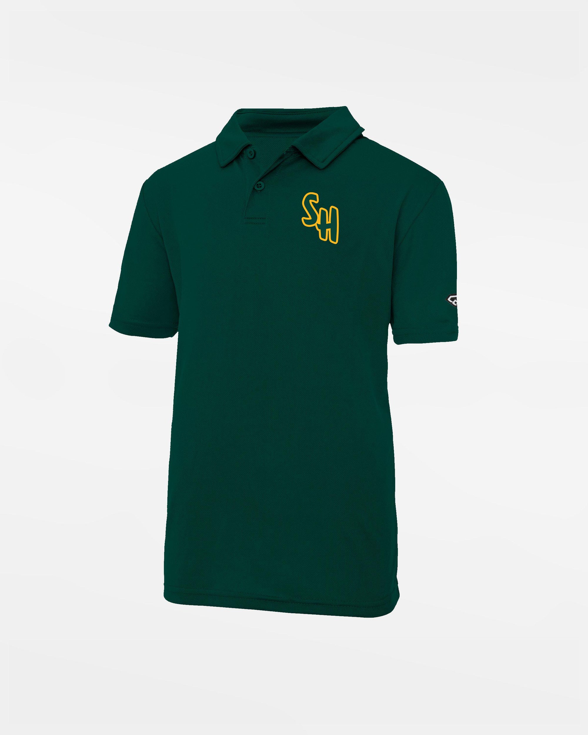 Diamond Pride Kids Basic Functional Polo-Shirt "Saarlouis Hornets", SH, dunkelgrün-DIAMOND PRIDE