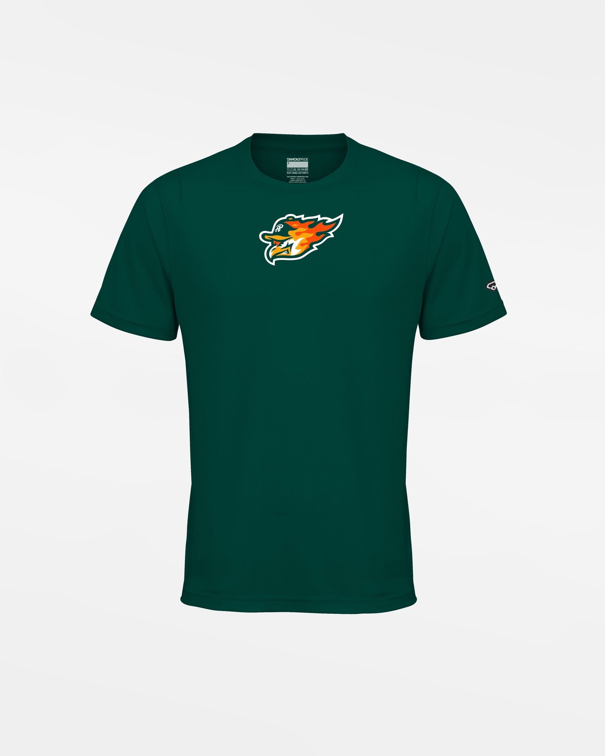 Diamond Pride Kids Basic Functional T-Shirt Attnang "Athletics", Head, dunkelgrün-DIAMOND PRIDE