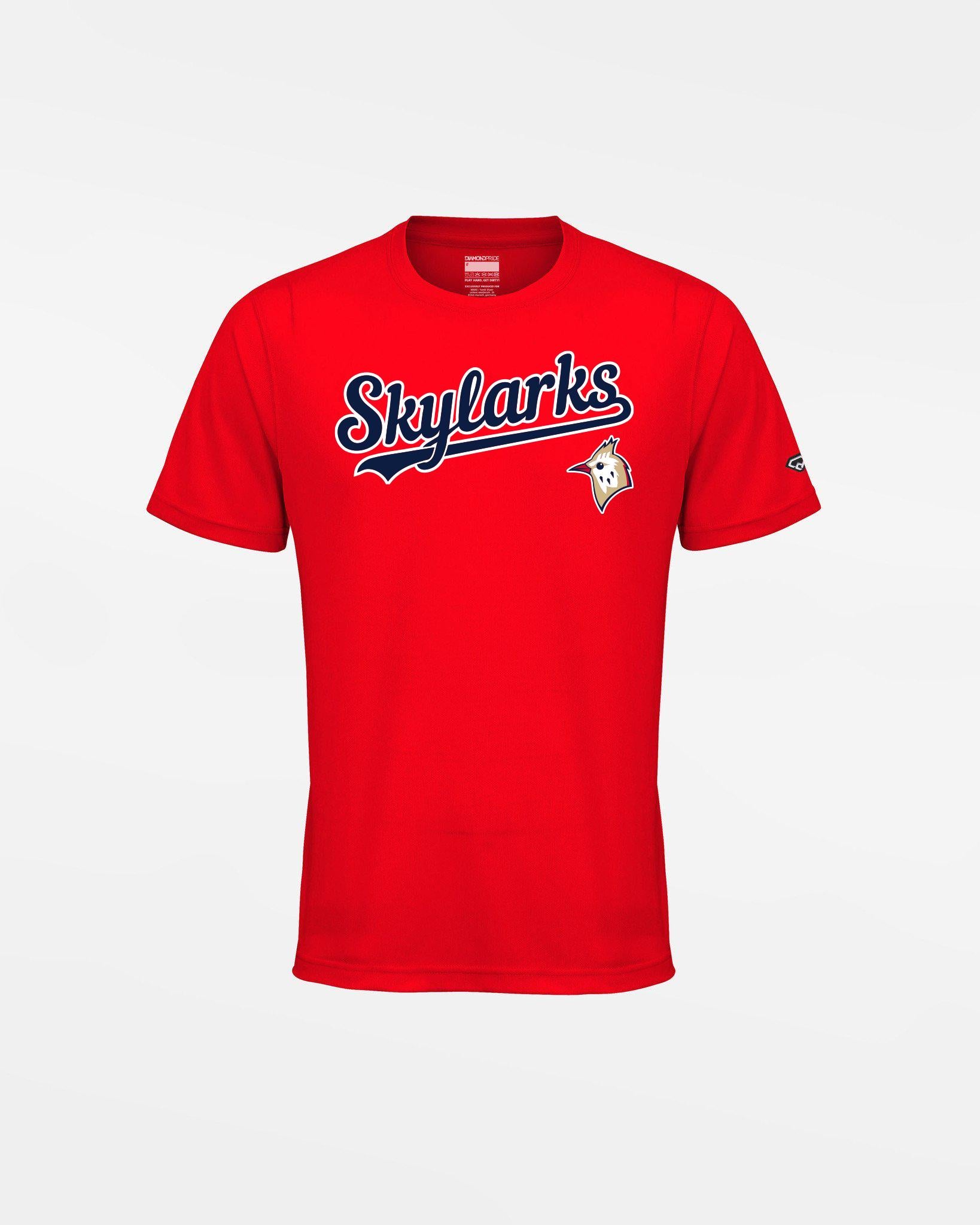 Diamond Pride Kids Basic Functional T-Shirt "Berlin Skylarks", Script & Bird, rot-DIAMOND PRIDE
