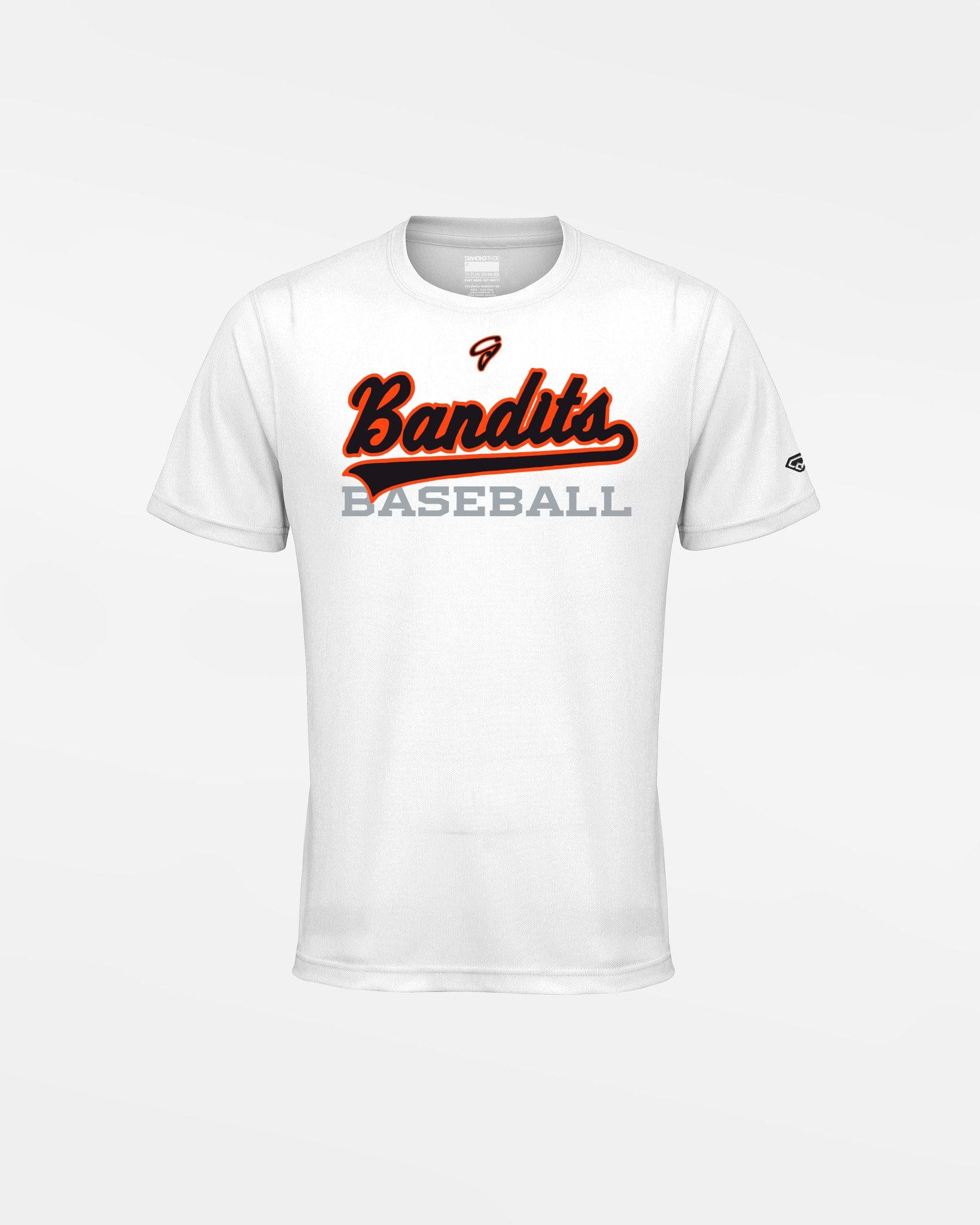Diamond Pride Kids Basic Functional T-Shirt "Gröbenzell Bandits", Baseball, weiss-DIAMOND PRIDE