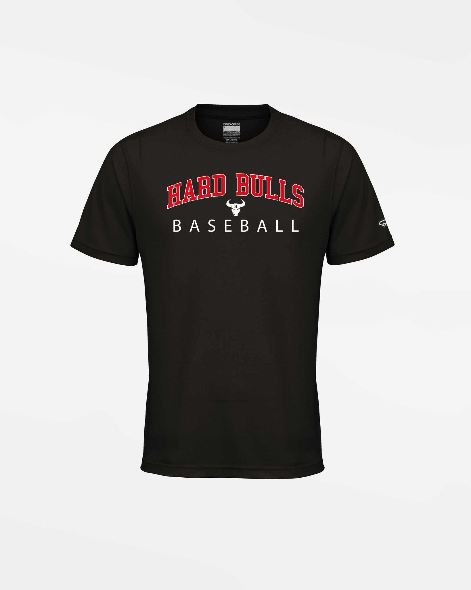 Diamond Pride Kids Basic Functional T-Shirt "Hard Bulls", City Baseball, schwarz-DIAMOND PRIDE