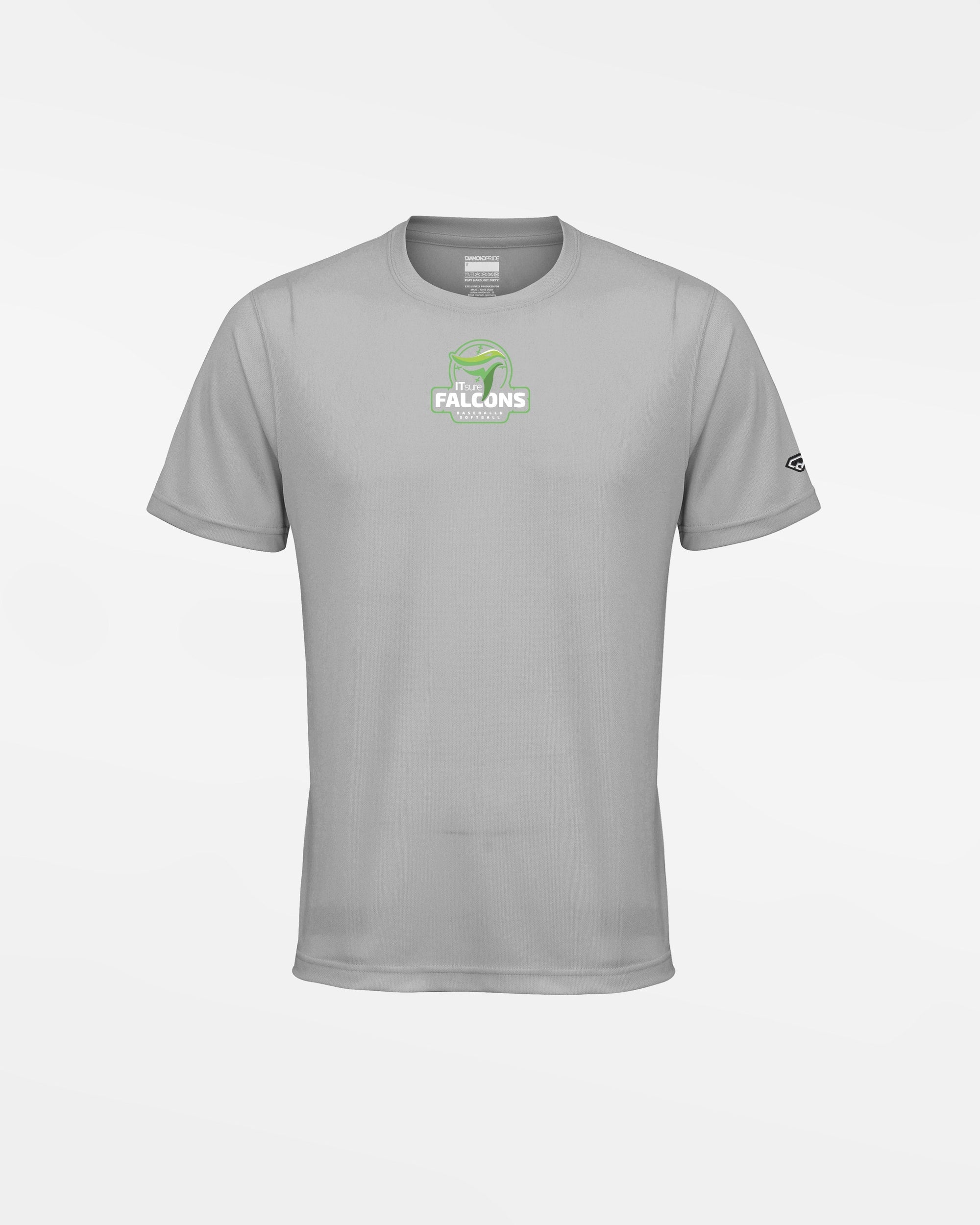 Diamond Pride Kids Basic Functional T-Shirt "IT SURE FALCONS", grau-DIAMOND PRIDE