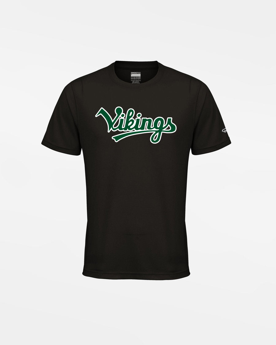 Diamond Pride Kids Basic Functional T-Shirt „Kufstein Vikings“, Script, schwarz-DIAMOND PRIDE