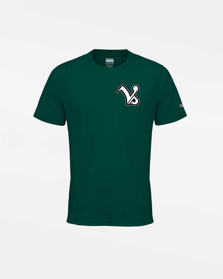 Diamond Pride Kids Basic Functional T-Shirt "Kufstein Vikings", VS, dunkelgrün-DIAMOND PRIDE