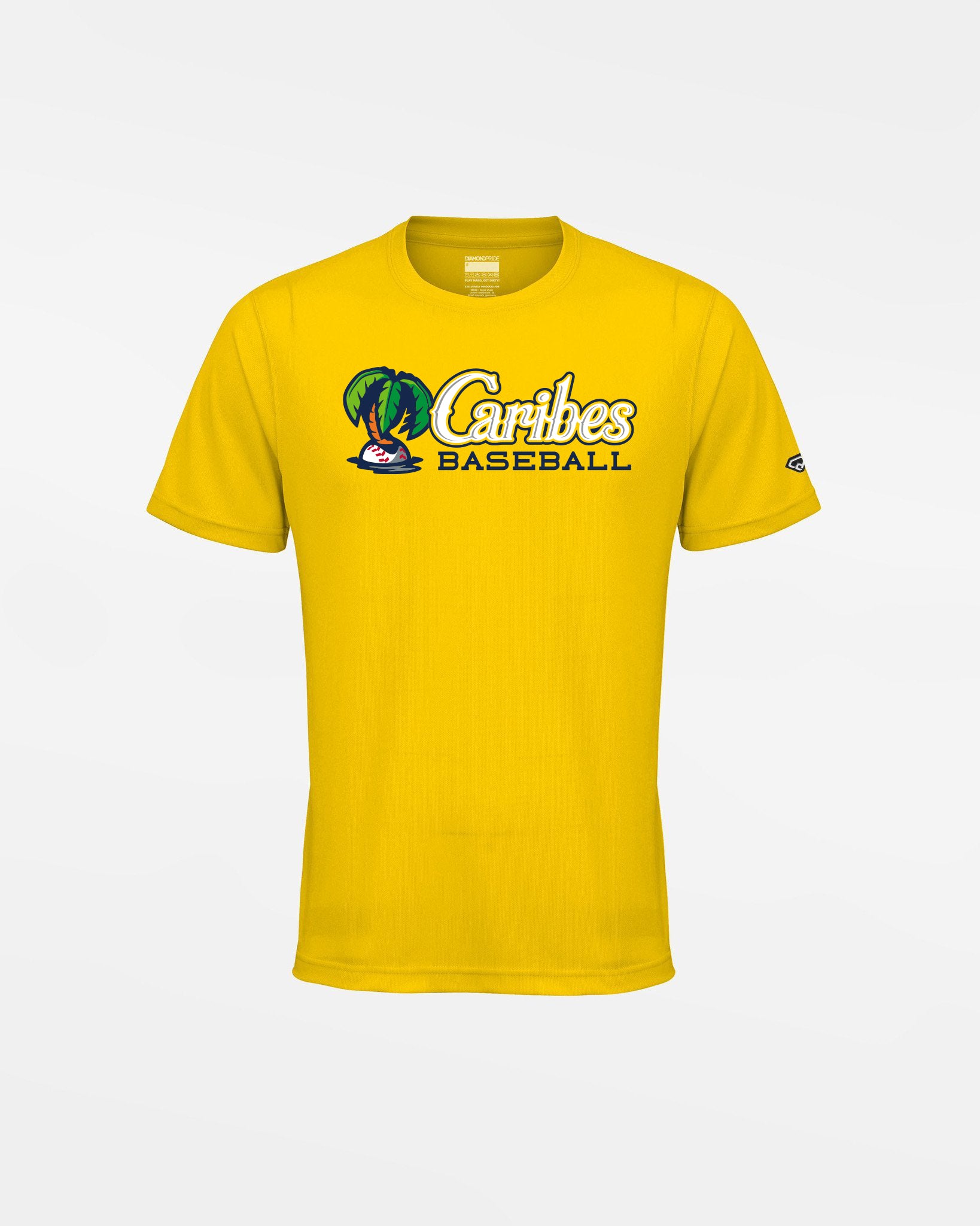 Diamond Pride Kids Basic Functional T-Shirt "Munich Caribes", Baseball, gelb-DIAMOND PRIDE