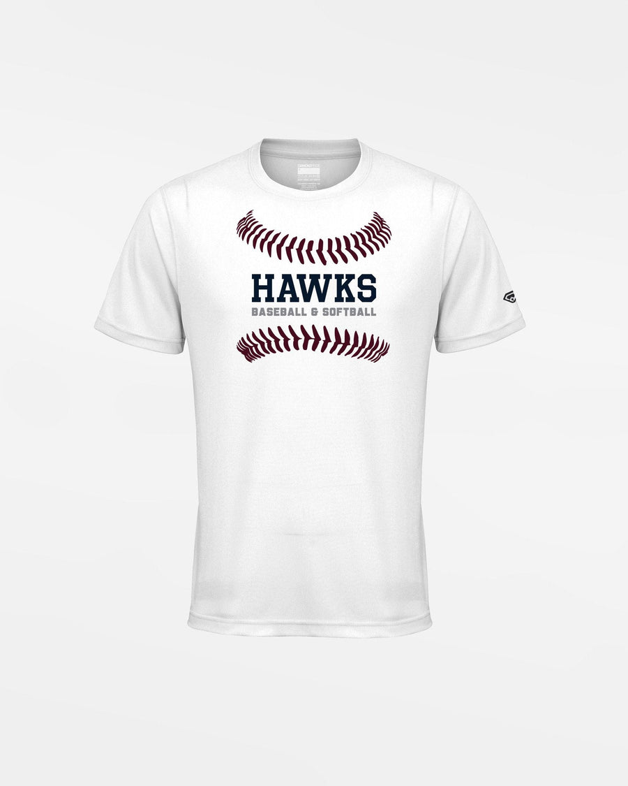 Diamond Pride Kids Basic Functional T-Shirt "Tübingen Hawks", Ball, weiss-DIAMOND PRIDE