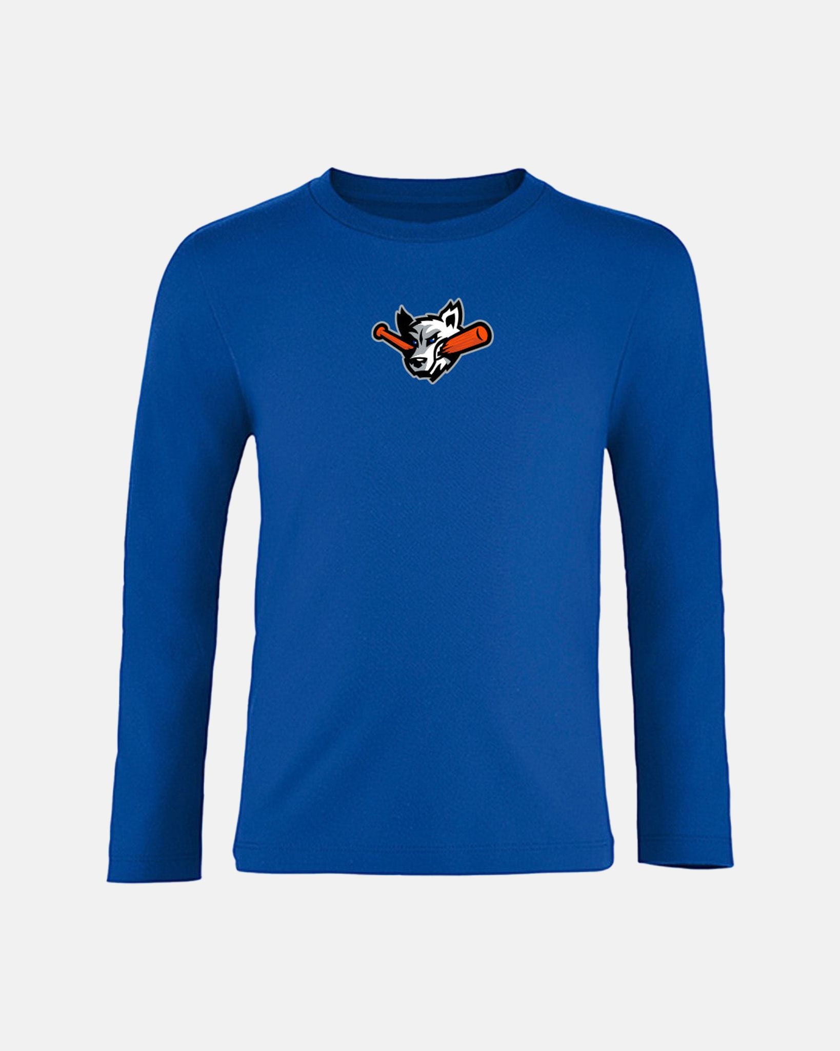 Diamond Pride Kids Longsleeve Shirt "Laufer Wölfe", Wolf, royal blau-DIAMOND PRIDE