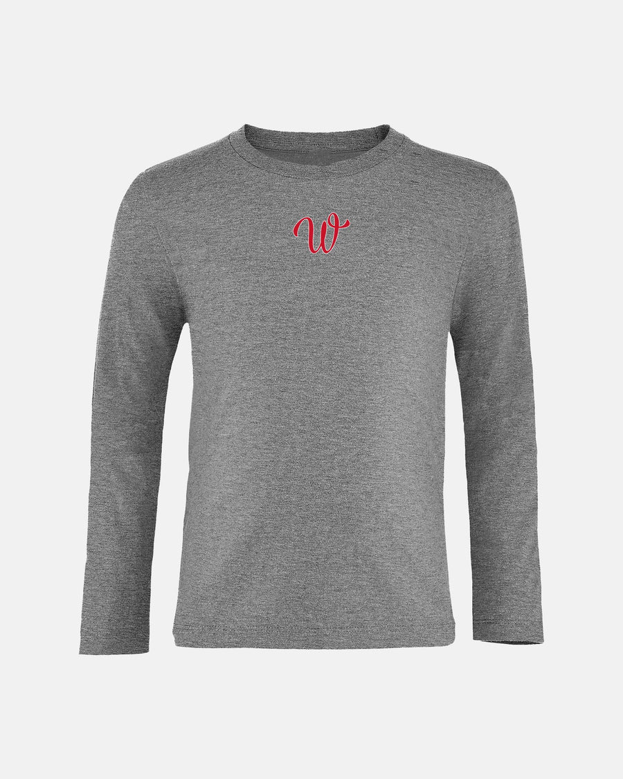 Diamond Pride Kids Longsleeve Shirt "Wolfsburg Blackbirds", W, heather grau-DIAMOND PRIDE