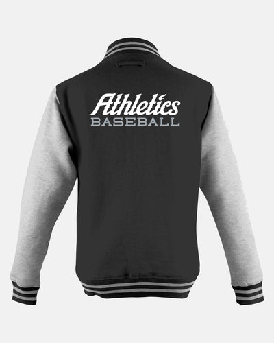 Diamond Pride Kids Varsity College Jacke "Attnang Athletics", A & Athletics Baseball, schwarz-heather grau-DIAMOND PRIDE