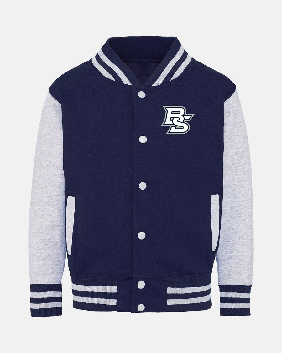 Diamond Pride Kids Varsity College Jacke "Braunschweig 89ers", BS & 89ers, navy blau - heather grau-DIAMOND PRIDE