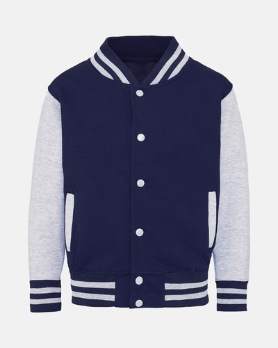 Diamond Pride Kids Varsity College Jacke "Braunschweig 89ers", navy blau - heather grau-DIAMOND PRIDE