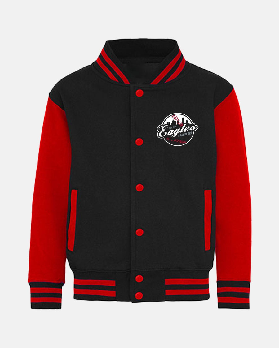 Diamond Pride Kids Varsity College Jacke "Frankfurt Eagles", Crest & Eagles, schwarz-rot-DIAMOND PRIDE