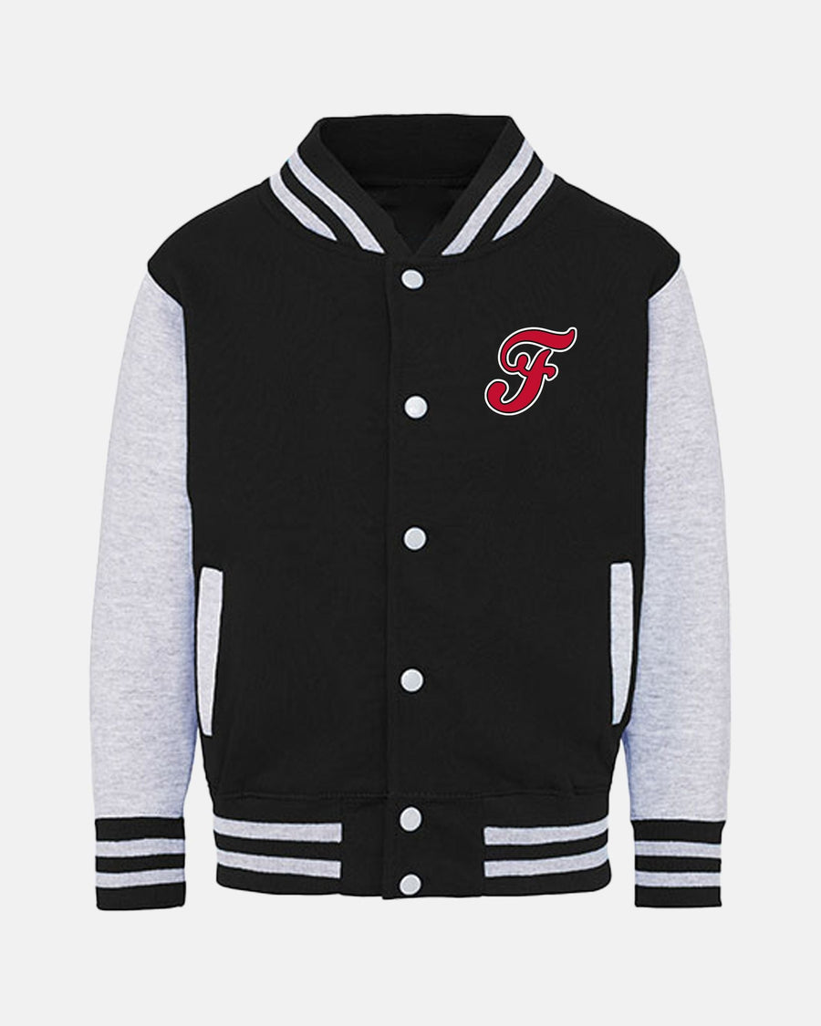 Diamond Pride Kids Varsity College Jacke "Frankfurt Eagles", F & Baseball, schwarz-heather grau-DIAMOND PRIDE