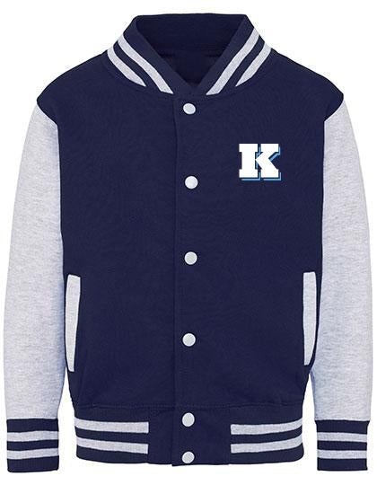 Diamond Pride Kids Varsity College Jacke "Kiel Seahawks", K & Script, navy blau - heather grau-DIAMOND PRIDE