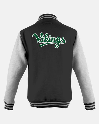 Diamond Pride Kids Varsity College Jacke "Kufstein Vikings", VS & Script, schwarz-heather grau-DIAMOND PRIDE