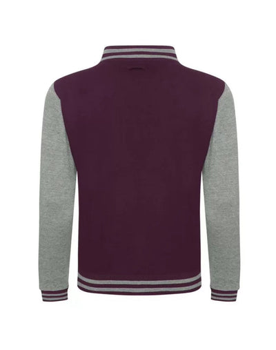 Diamond Pride Kids Varsity College Jacke, maroon rot - heather grau-DIAMOND PRIDE