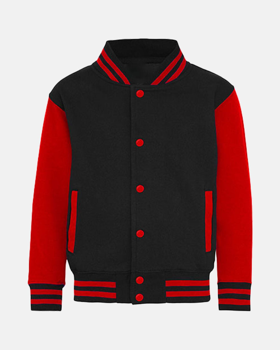 Diamond Pride Kids Varsity College Jacke, schwarz-rot-DIAMOND PRIDE