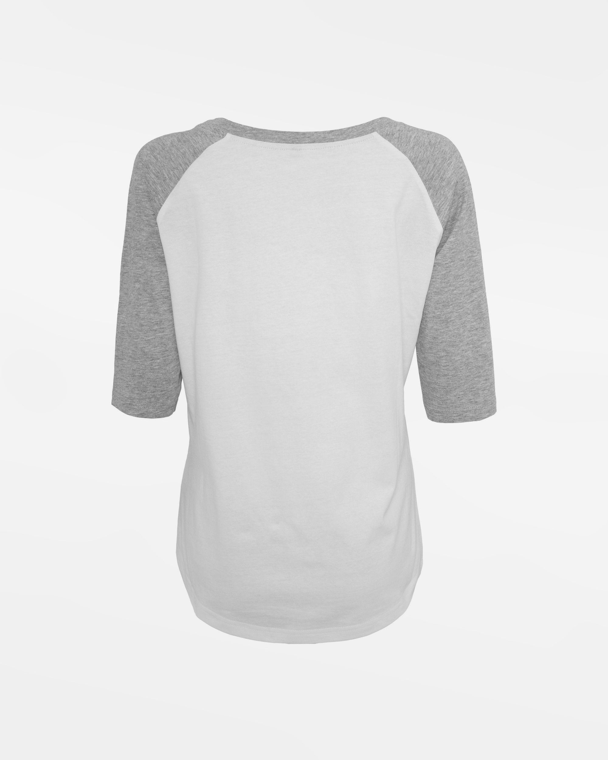 Diamond Pride Ladies 3/4 Contrast Raglan T-Shirt "Bonn Capitals", Script, weiss-heather grau-DIAMOND PRIDE
