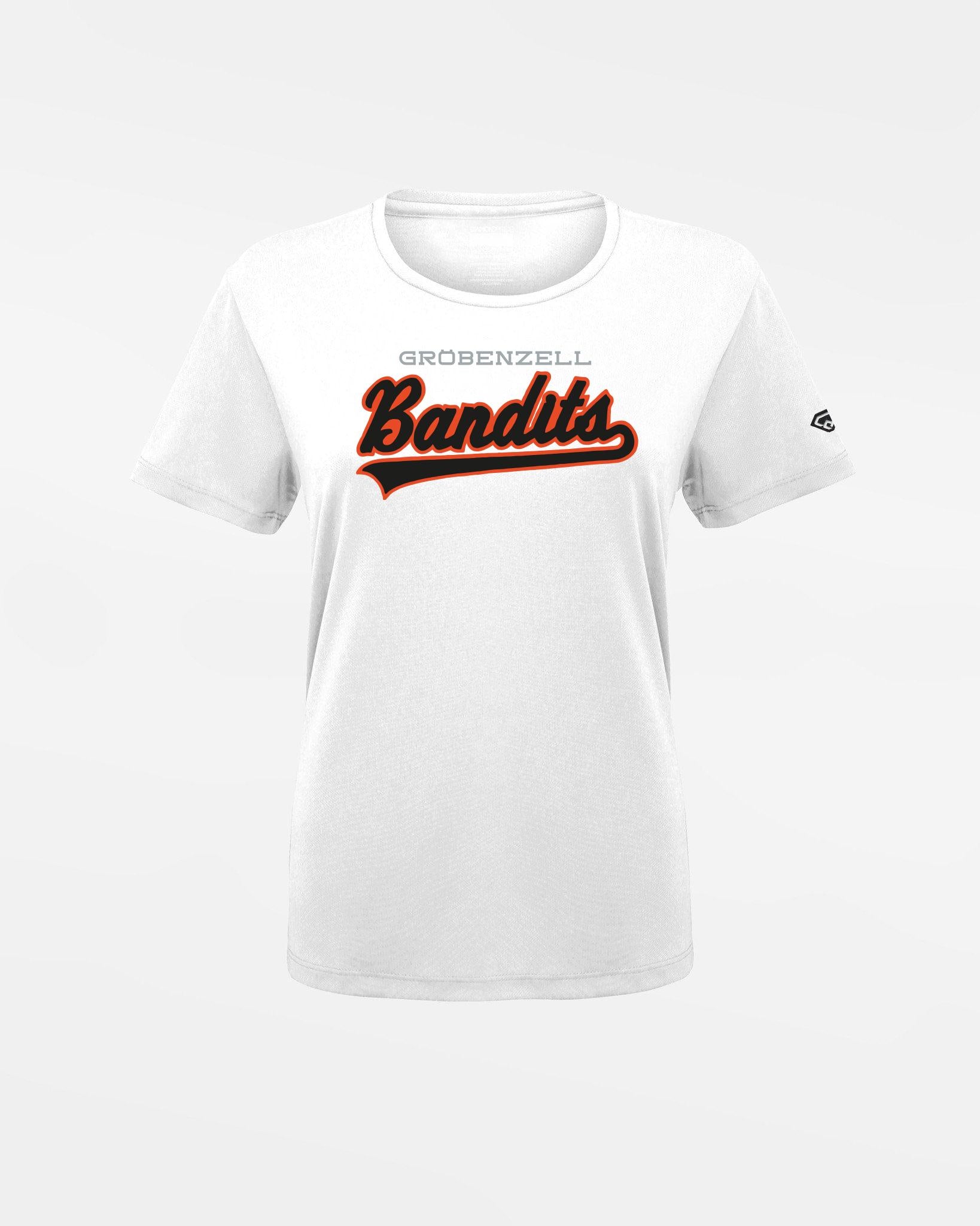 Diamond Pride Ladies Basic Functional T-Shirt "Gröbenzell Bandits", City, weiss-DIAMOND PRIDE