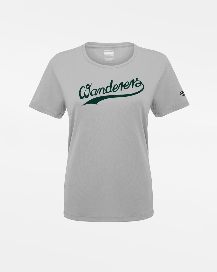 Diamond Pride Ladies Basic Functional T-Shirt "Herrenberg Wanderers", Script, grau-DIAMOND PRIDE