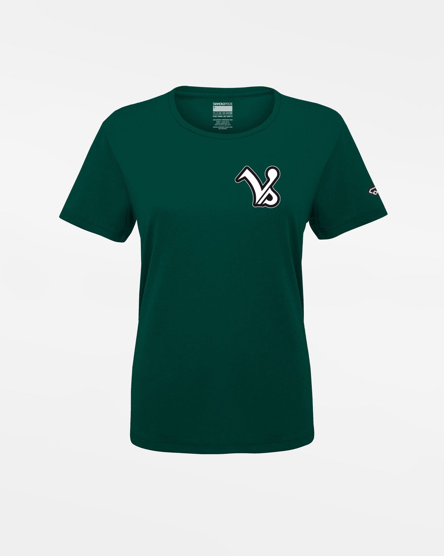 Diamond Pride Ladies Basic Functional T-Shirt "Kufstein Vikings", VS, dunkelgrün-DIAMOND PRIDE