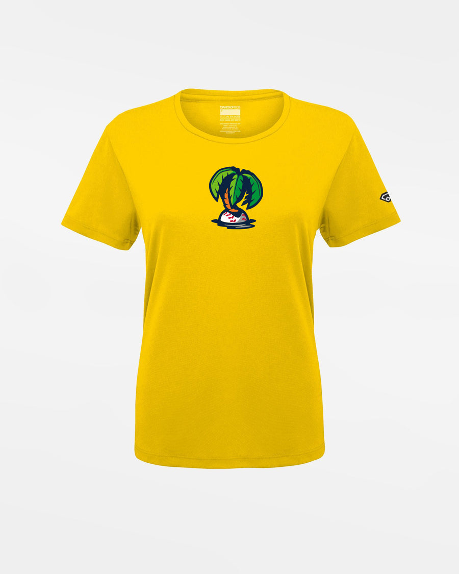 Diamond Pride Ladies Basic Functional T-Shirt "Munich Caribes", Palme, gelb-DIAMOND PRIDE