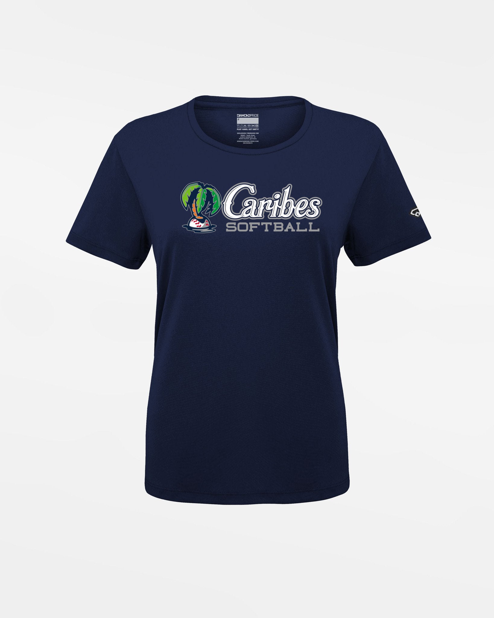 Diamond Pride Ladies Basic Functional T-Shirt "Munich Caribes", Softball, navy blau-DIAMOND PRIDE