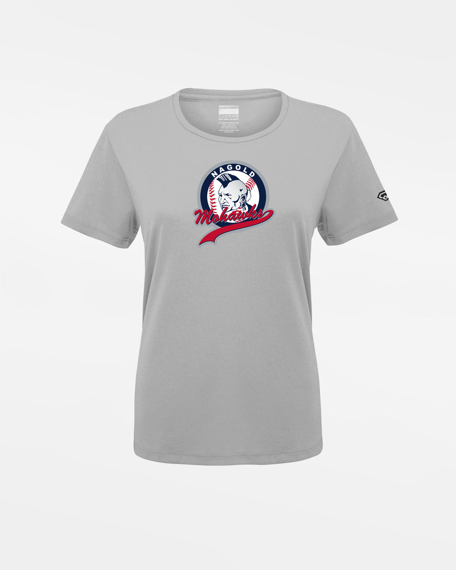 Diamond Pride Ladies Basic Functional T-Shirt "Nagold Mohawks", Crest, grau-DIAMOND PRIDE