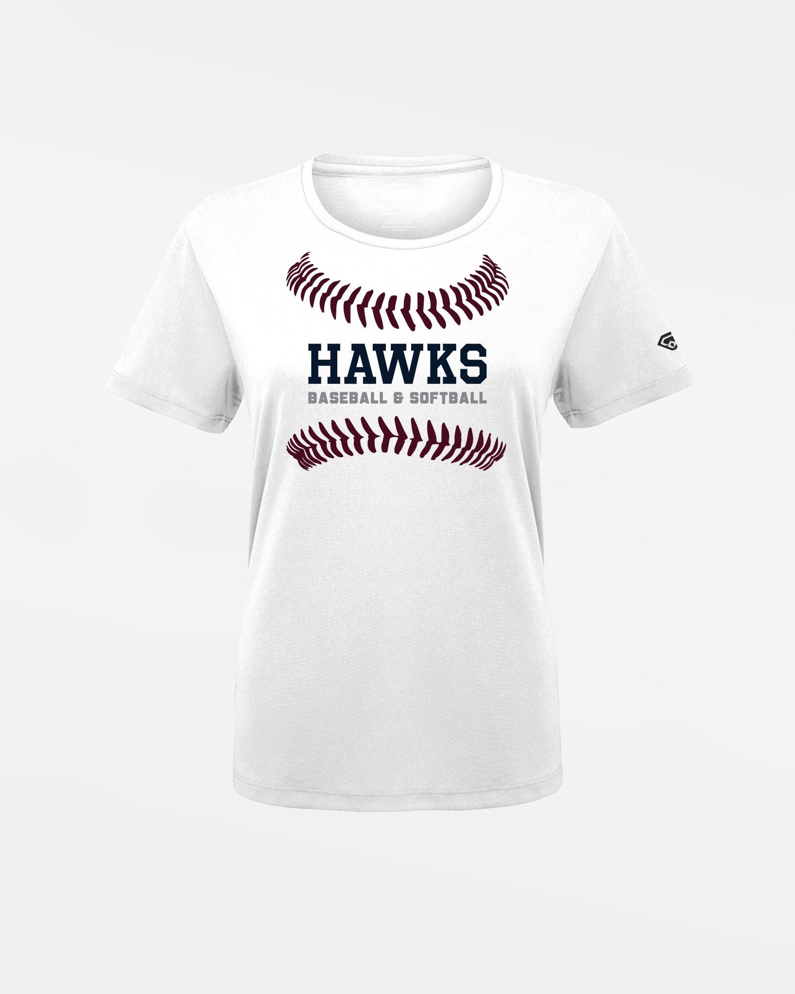 Diamond Pride Ladies Basic Functional T-Shirt "Tübingen Hawks", Ball, weiss-DIAMOND PRIDE
