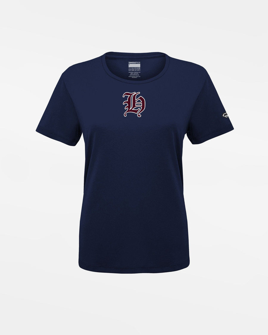 Diamond Pride Ladies Basic Functional T-Shirt "Tübingen Hawks", H, navy blau-DIAMOND PRIDE