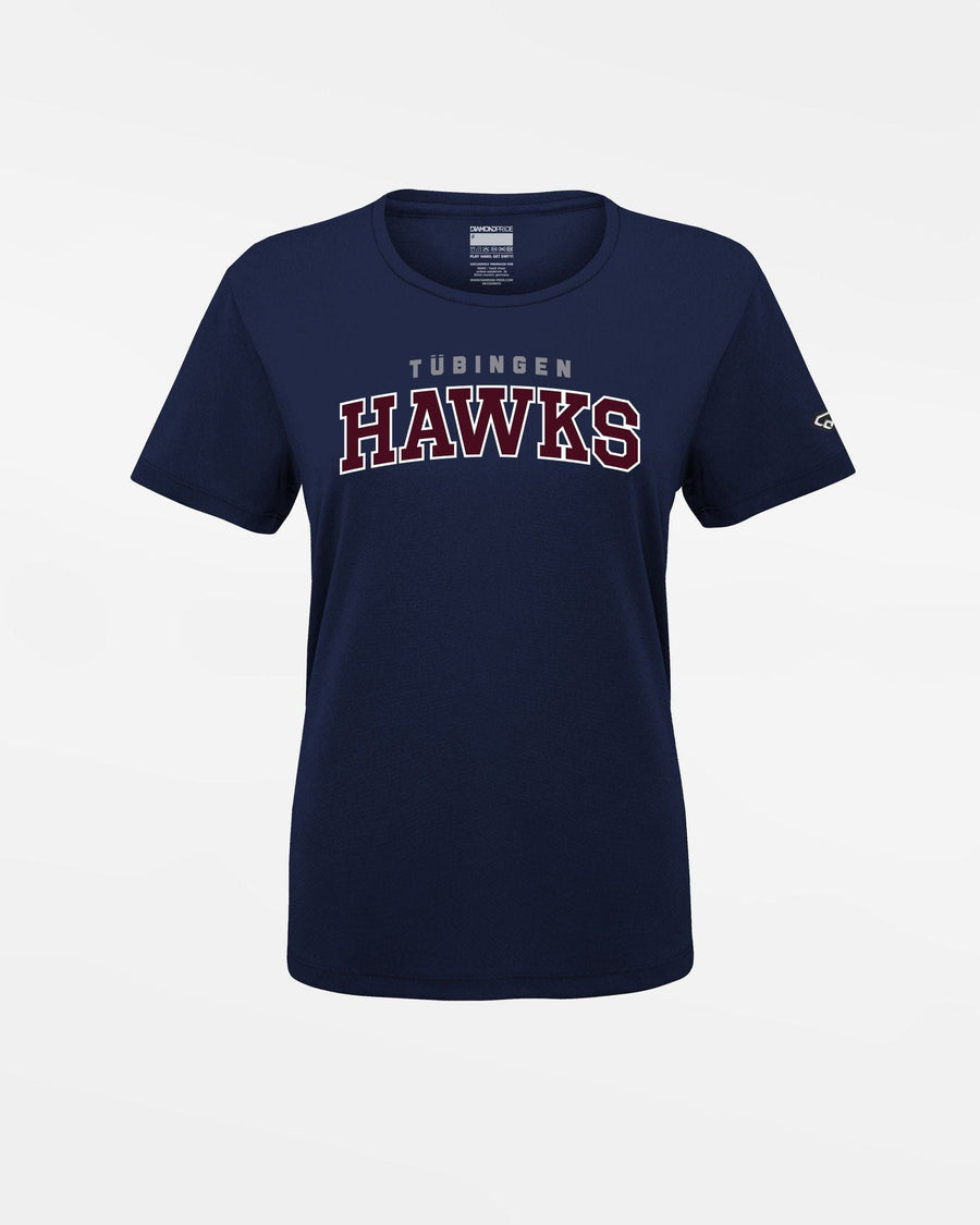 Diamond Pride Ladies Basic Functional T-Shirt "Tübingen Hawks", Script, navy blau-DIAMOND PRIDE