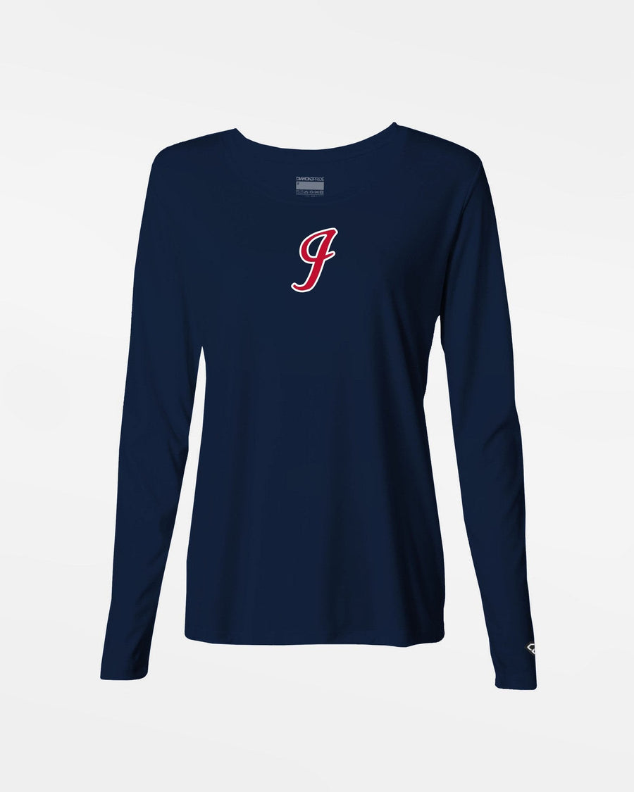 Diamond Pride Ladies Light-Performance Longsleeve Shirt "Gauting Indians", Logo, navy blau-DIAMOND PRIDE