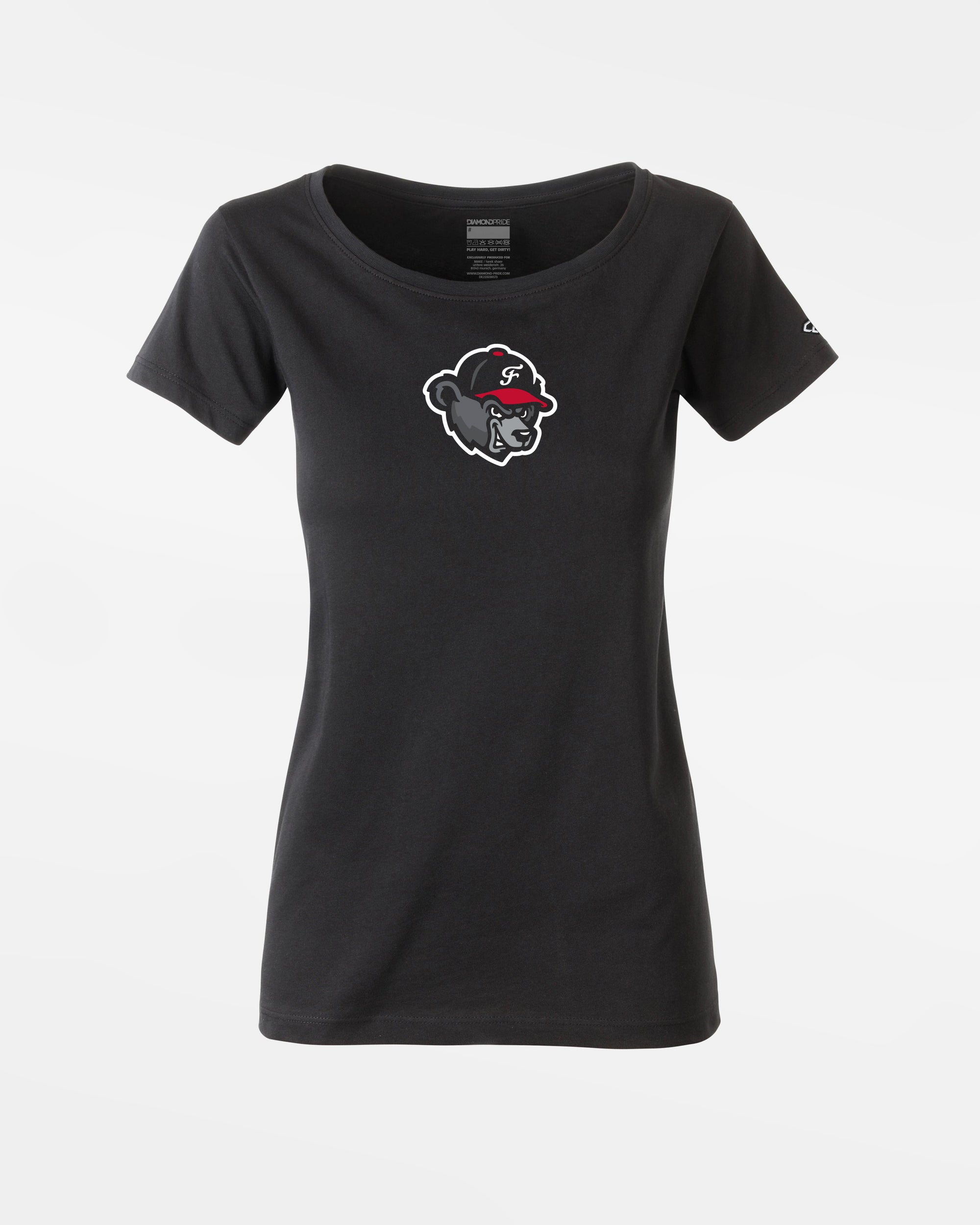 Diamond Pride Ladies Premium Light T-Shirt "Freising Grizzlies", Bear, schwarz-DIAMOND PRIDE