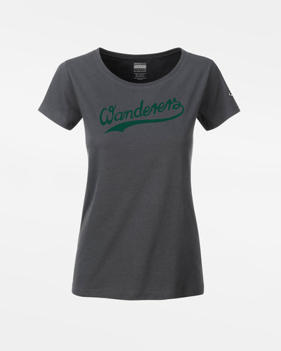 Diamond Pride Ladies Premium Light T-Shirt "Herrenberg Wanderers", Script, dunkelgrau-DIAMOND PRIDE