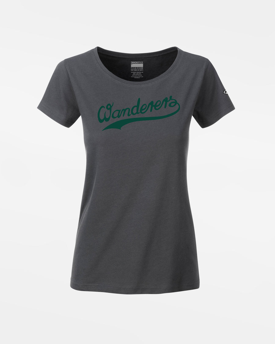 Diamond Pride Ladies Premium Light T-Shirt "Herrenberg Wanderers", Script, dunkelgrau-DIAMOND PRIDE