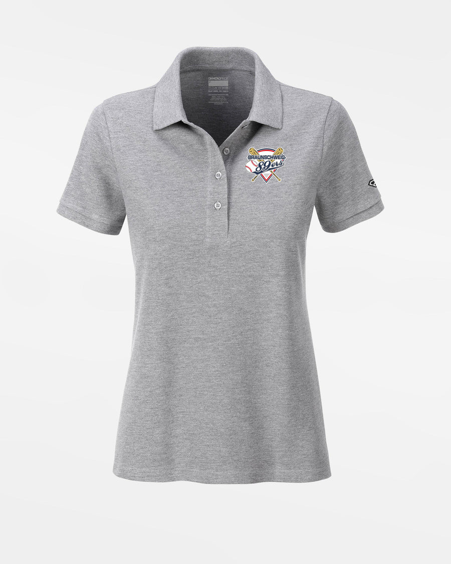 Diamond Pride Ladies Premium Polo-Shirt "Braunschweig 89ers", Primary Logo, heather grau-DIAMOND PRIDE