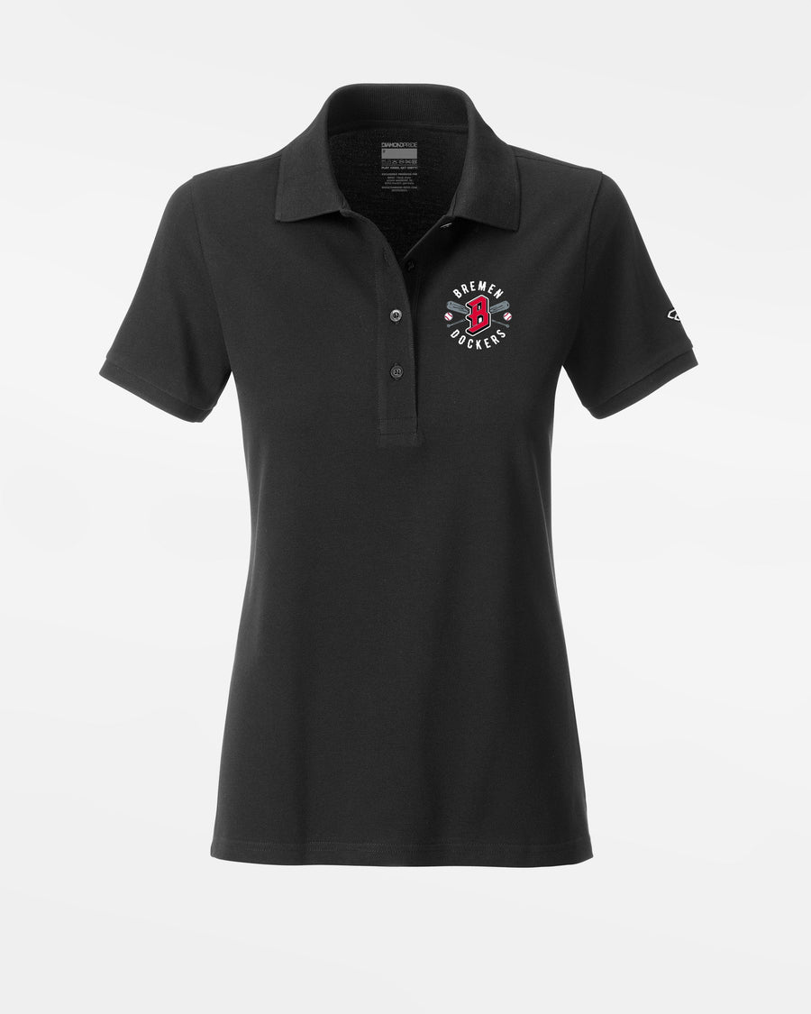 Diamond Pride Ladies Premium Polo-Shirt "Bremen Dockers", Crest, schwarz-DIAMOND PRIDE