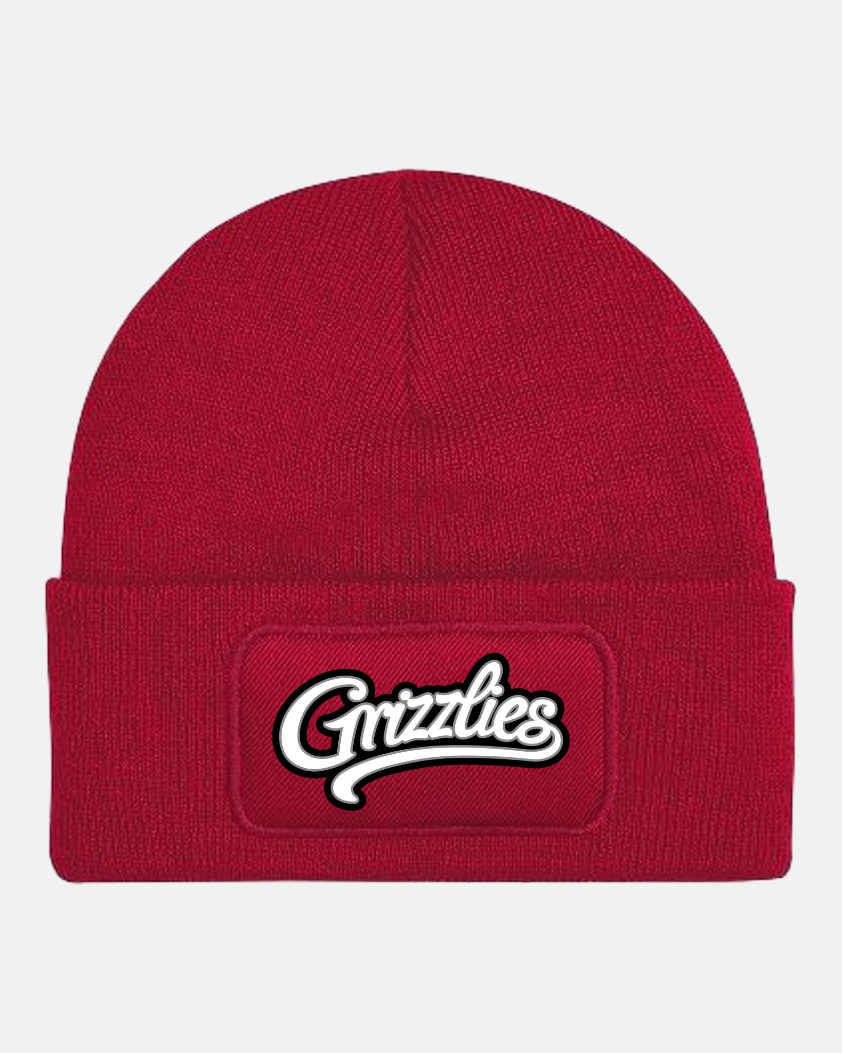 Diamond Pride Patch Beanie "Freising Grizzlies", Script, rot
