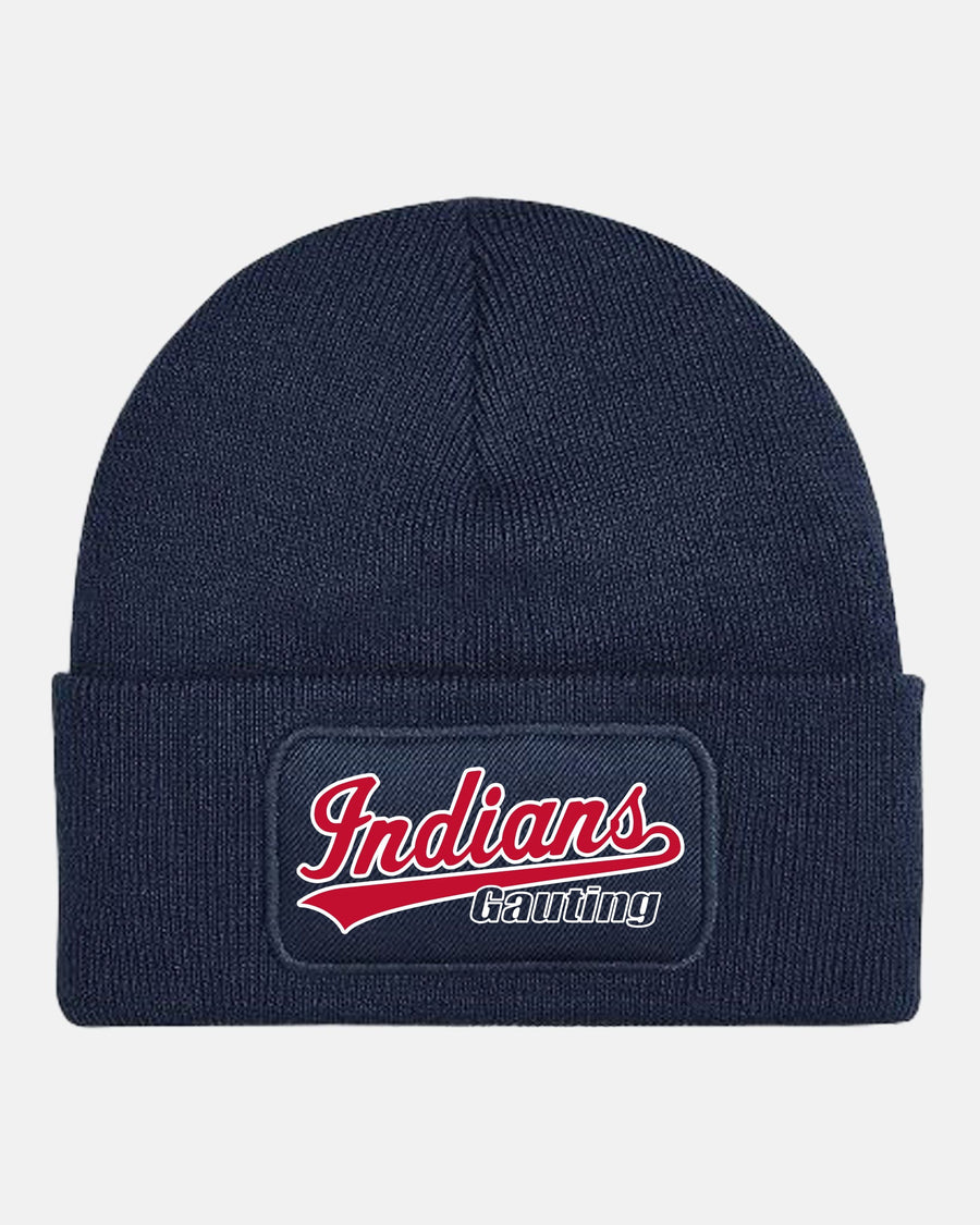 Diamond Pride Patch Beanie "Gauting Indians", Script, navy blau