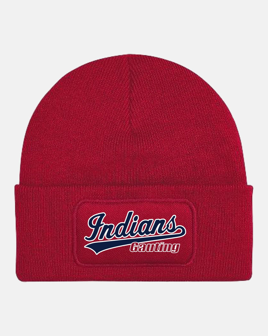 Diamond Pride Patch Beanie "Gauting Indians", Script, rot