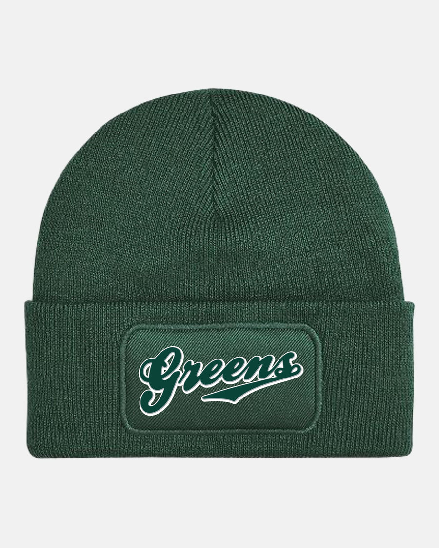 Diamond Pride Patch Beanie "Niederlamitz Greens", Logo, dunkelgrün