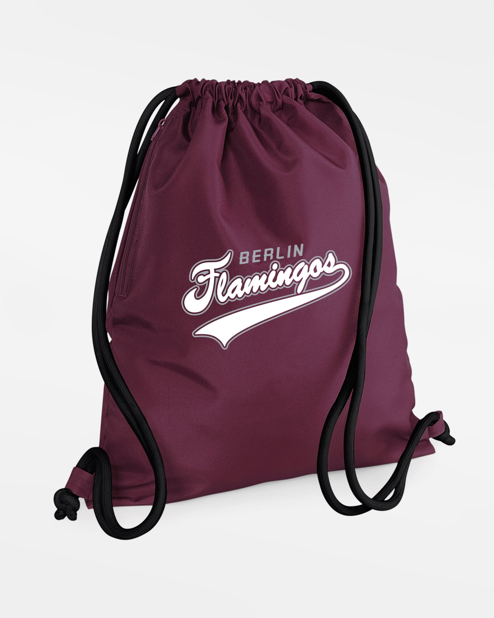 Diamond Pride Performance GymBag, "Berlin Flamingos", Script, maroon-rot - schwarz-DIAMOND PRIDE