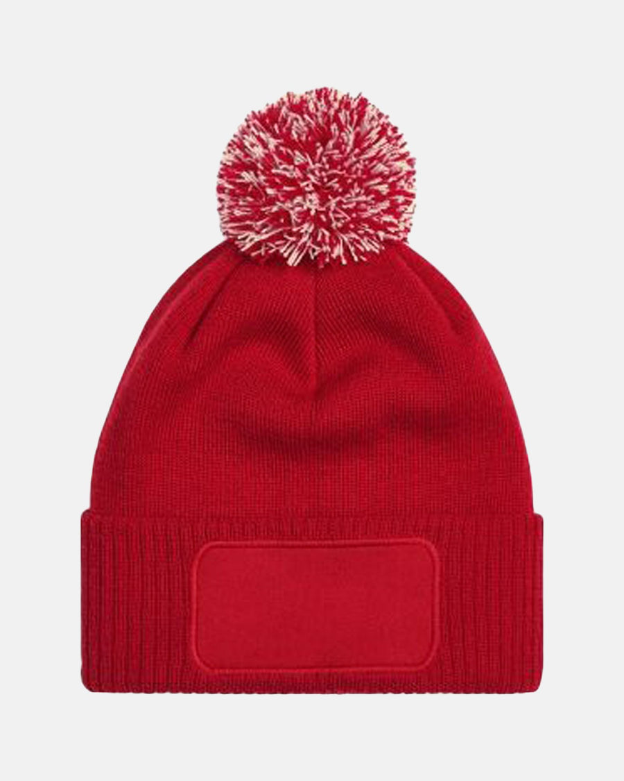 Diamond Pride PomPom Patch Beanie, rot