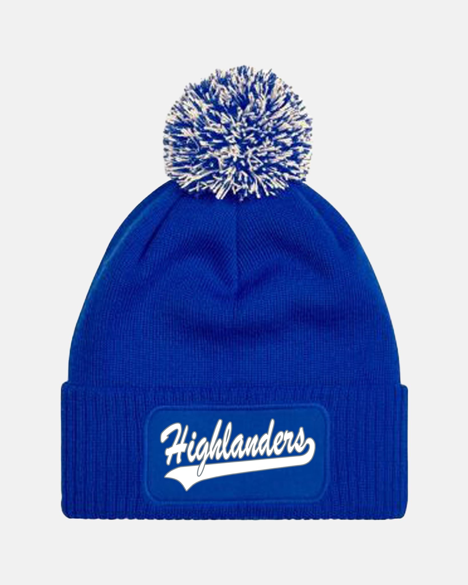 Diamond Pride PomPom Patch Beanie "Gramastetten Highlanders", Highlanders, royal blau