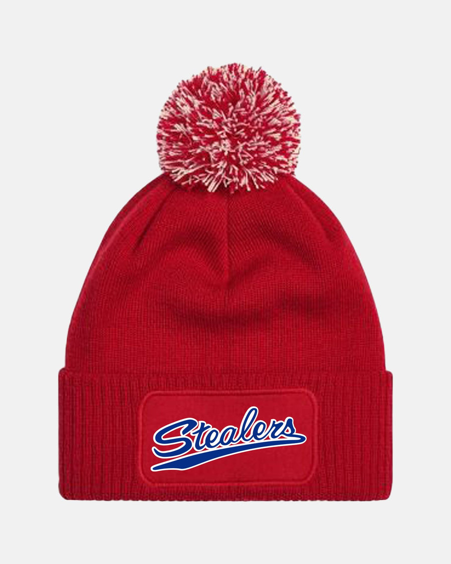 Diamond Pride PomPom Patch Beanie "Hamburg Stealers", Script, rot