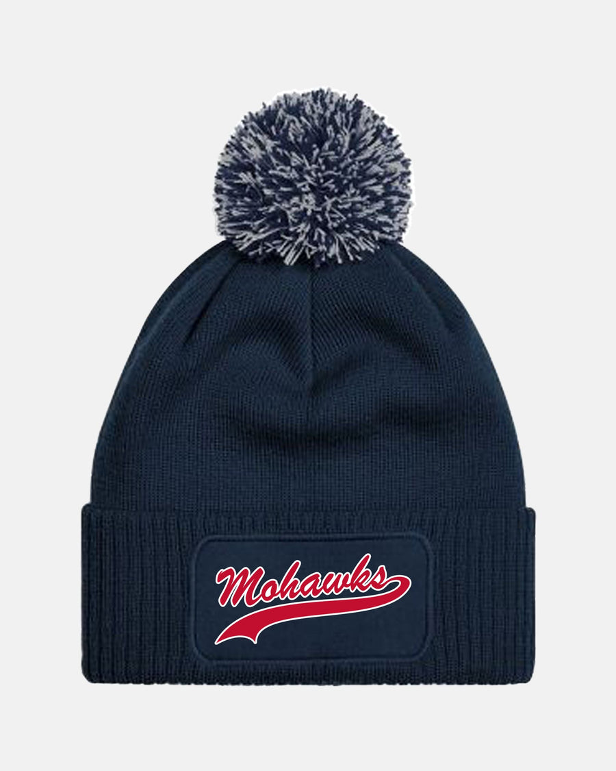 Diamond Pride PomPom Patch Beanie "Nagold Mohawks", Script, navy blau