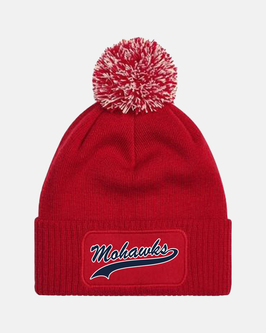 Diamond Pride PomPom Patch Beanie "Nagold Mohawks", Script, rot