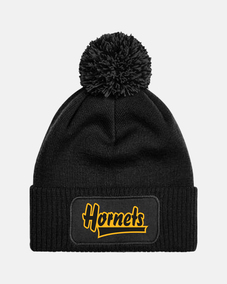 Diamond Pride PomPom Patch Beanie "Saarlouis Hornets", Script, schwarz