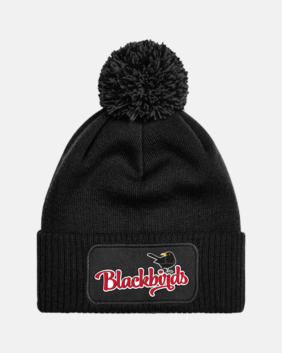 Diamond Pride PomPom Patch Beanie "Wolfsburg Blackbirds", Bird, schwarz