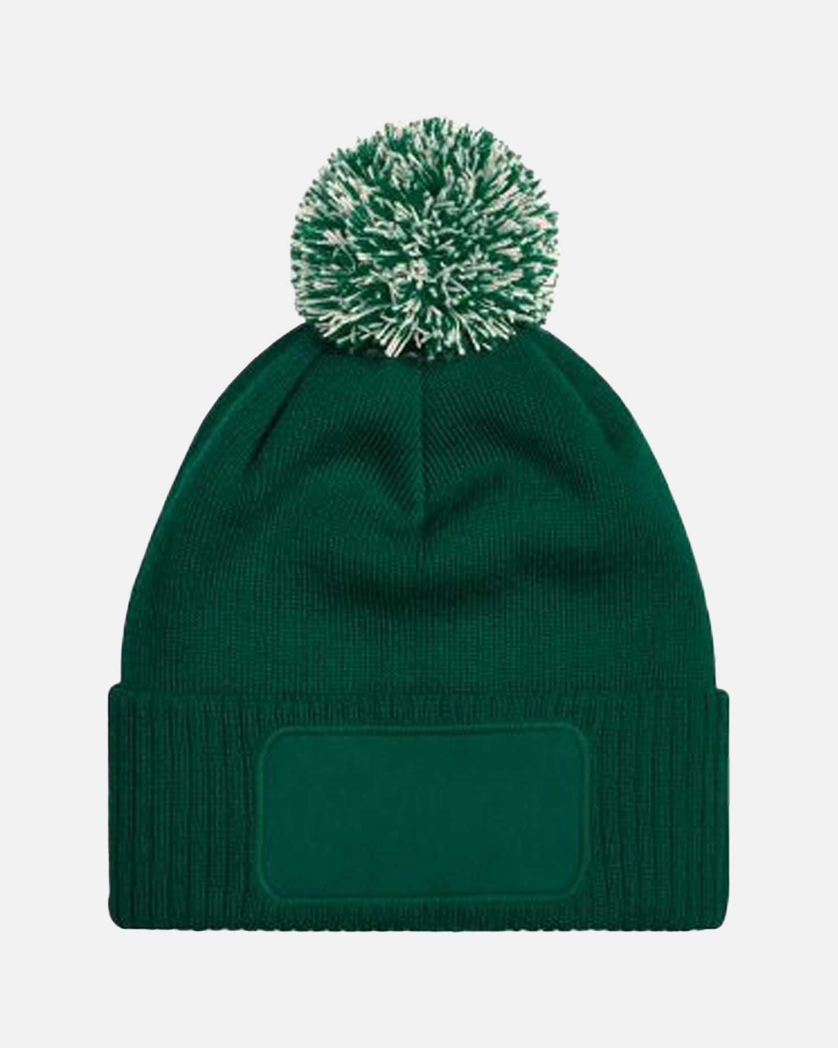 Diamond Pride PomPom Patch Beanie, dunkelgrün